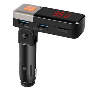 Intelligent APP Controller Factory Bluetooth 4.1 FM transmitter with 3 USB Charger(2.1A+2.1A+U disk)  