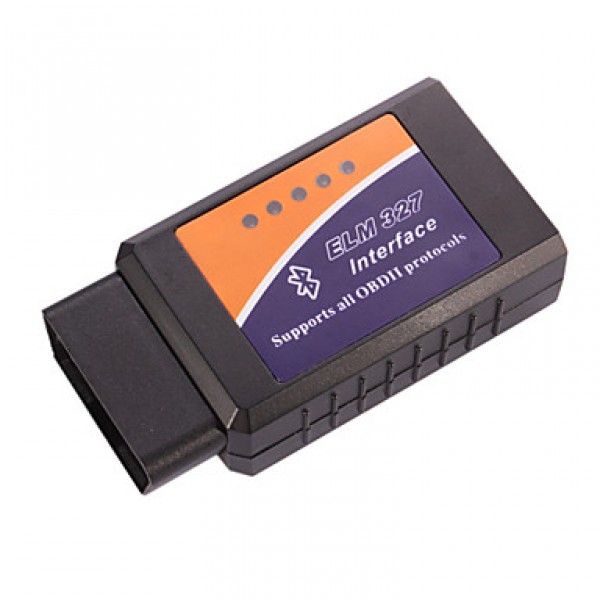 OBDII Bluetooth Car Diagnostic Cable - Black + Blue + Orange (DC 12V)  