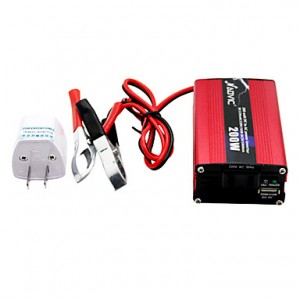 NAOVIC 12V TO 220V 200W  Car Power Inverter USB Solar Battery Charger  