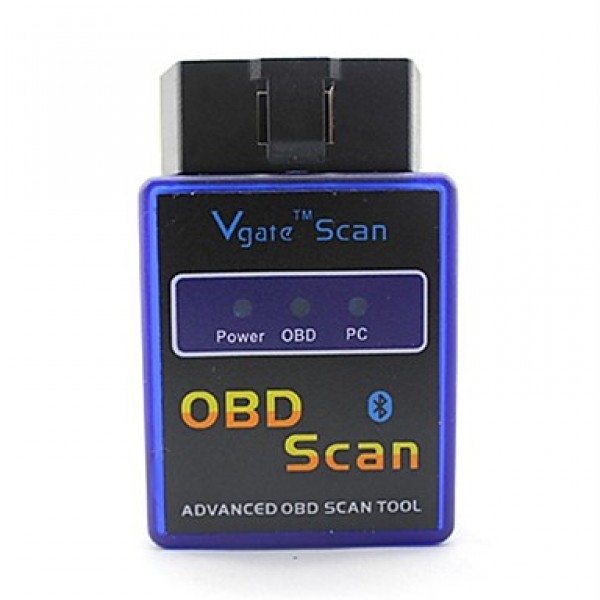 ELM327C Super Mini V1.5 Bluetooth OBD-II Car Auto Diagnostic Scanner Tool - Blue + Black (12V)  