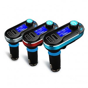 Wireless Hands-free Bluetooth Car Kit  FM Transmitter MP3 Player With Dual 2.1A USB Charging,Support USB/SD/Aux-in  