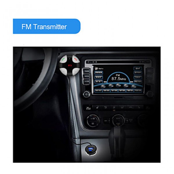 Besteye? Bluetooth FM Transmitter Car Kit Micro SD Card Music Play 5V2A USB Interface for Car Truck  
