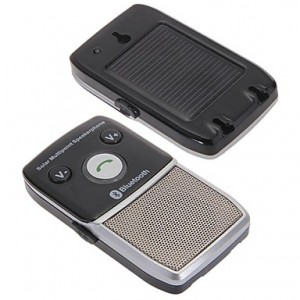 Car Solar Powered Bluetooth 2.1 Speaker Speakerphone Hands Free for Cell Phone  