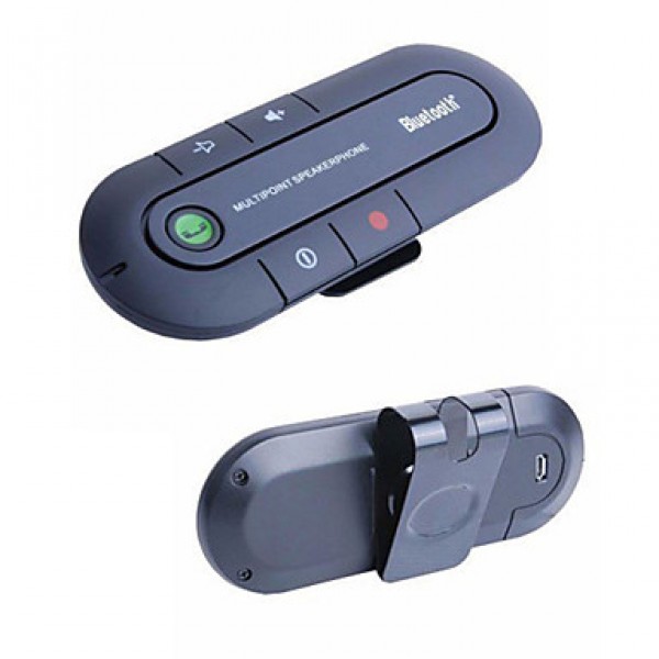 Slim Magnetic Bluetooth Handsfree In Car Phone Kit Wireless Speaker Visor Clip  