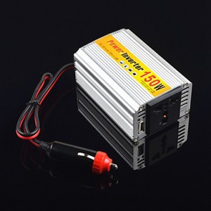 ZIQIAO 150W Portable Car Power Inverter Adapater Charger Converter Transformer DC 12V to AC 220V  